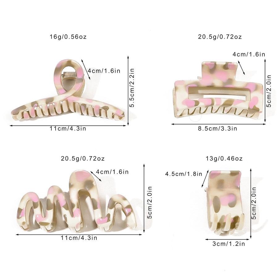 Women's Simple Style Commute Color Block Resin Painted Handmade Hollow Out Hair Claws