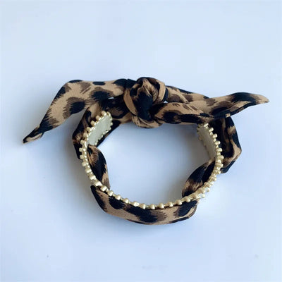 Silk Scarf Alloy Copper Flower Bangle