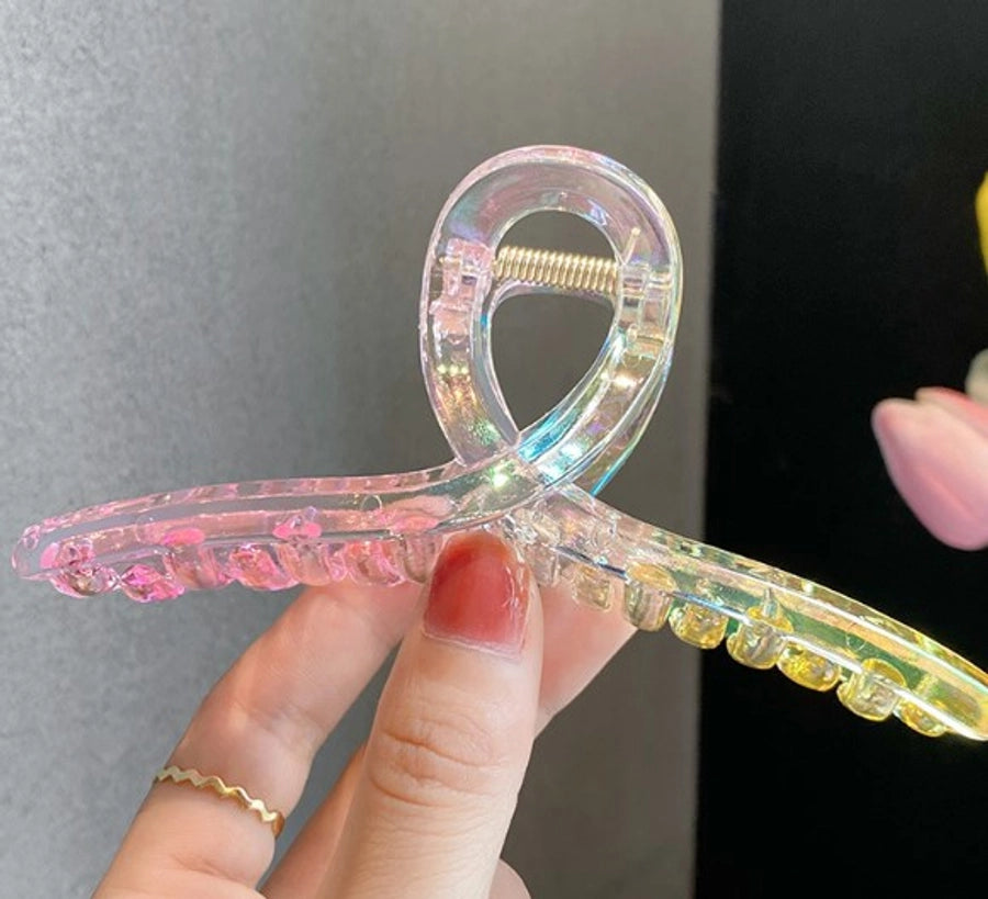 simple style gradient color arylic hollow out hair claws