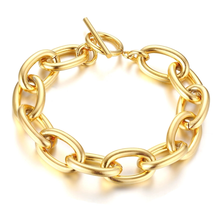 Elegant Simple Style Streetwear Solid Color 304 Stainless Steel 18K Gold Plated Bracelets In Bulk