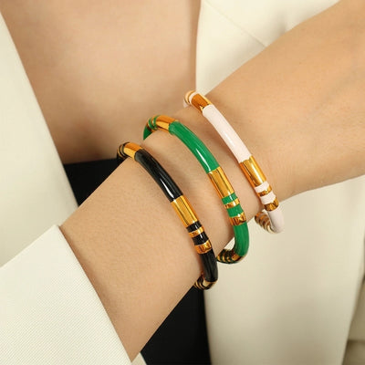 IG Style Casual Simple Style Geometric 304 Stainless Steel 18K Gold Plated Bangle In Bulk