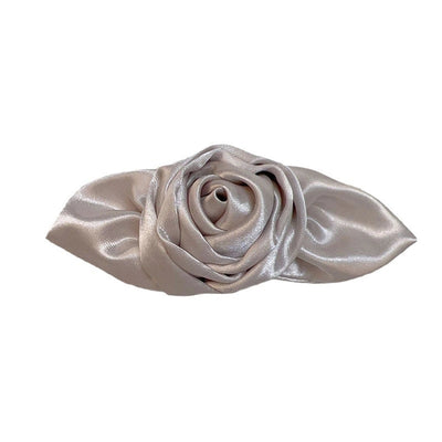 Women's Sweet Solid Color Flower Cloth Hair Clip