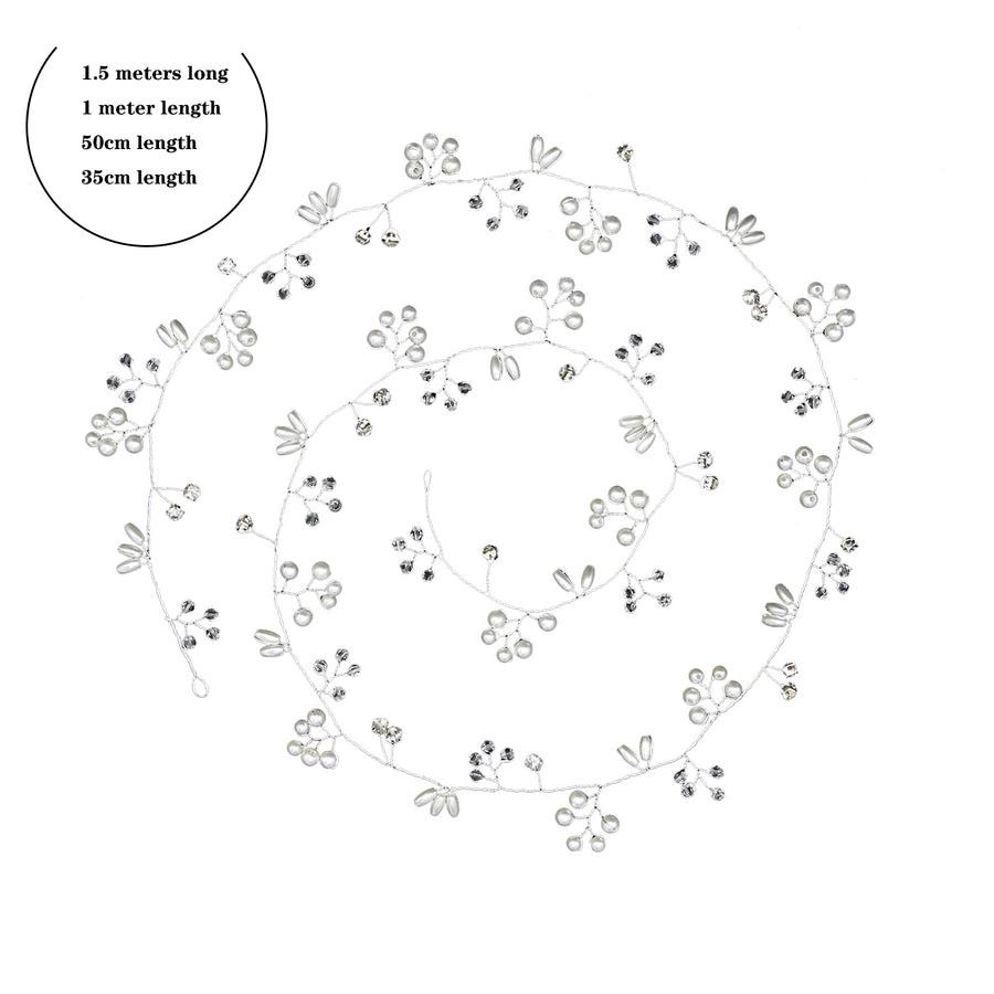 brides lengthened bridal handmade pearl hairband wedding accessories