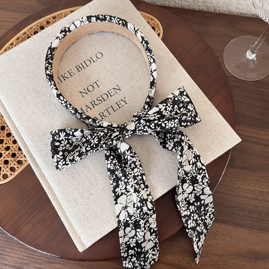 Women's Casual Elegant Artistic Polka Dots Bow Knot Cloth Hair Band