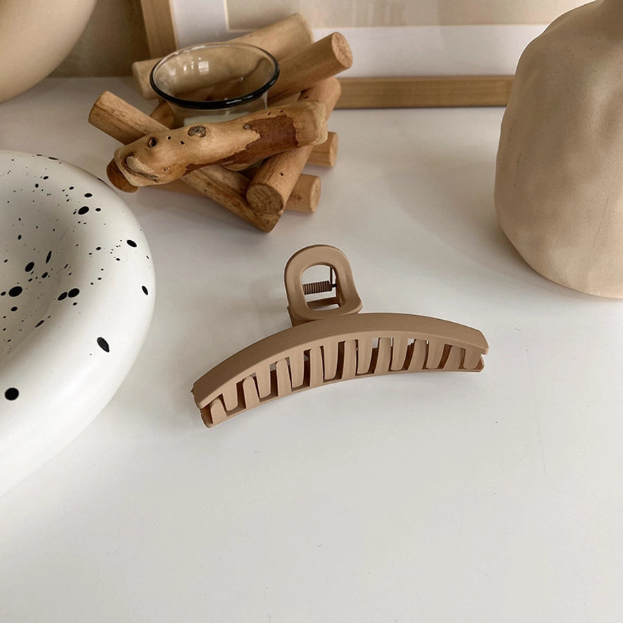 new milk tea coffee color clip elegant temperament hairpin simple hair accessories