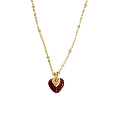 Jewelry Vintage Style Sweet Heart Shape Alloy Copper Pendant Necklace