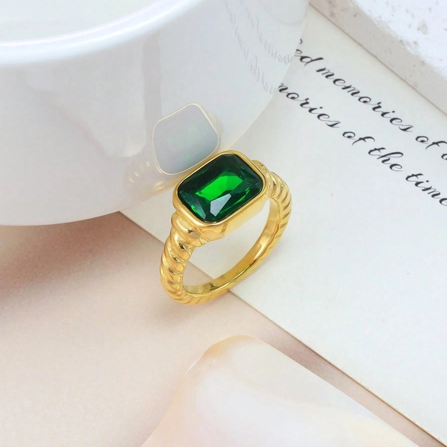 Jewelry Elegant Simple Style Classic Style Geometric Titanium Steel Rings