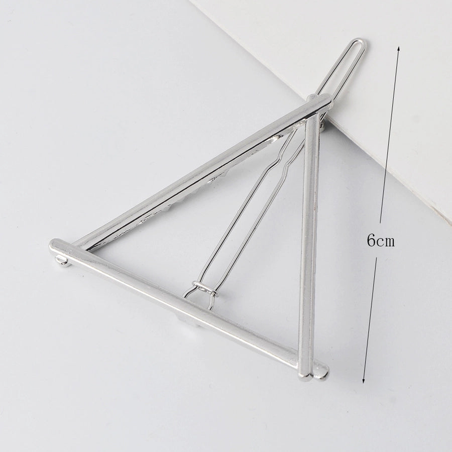 fashion geometric metal plating hair clip