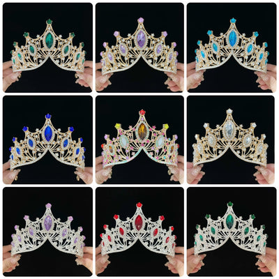 Women's Lady Crown Alloy Rhinestone Plating Hair Band