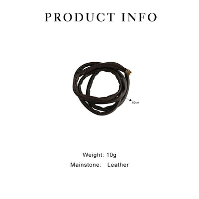 Women's Simple Style Classic Style Solid Color Leather Straps Hair Tie
