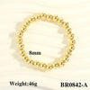 hip-hop simple style round copper 18k gold plated bracelets in bulk