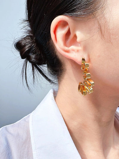 1 Pair Elegant Simple Style Geometric Brass 24K Gold Plated Ear Studs