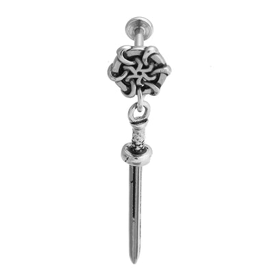1 Piece Lip Rings Gothic Hip-Hop Snake Skull 316L Stainless Steel  Polishing Hollow Out Inlay Zircon Lip Rings Ear Cartilage Rings & Studs Nose Rings & Studs