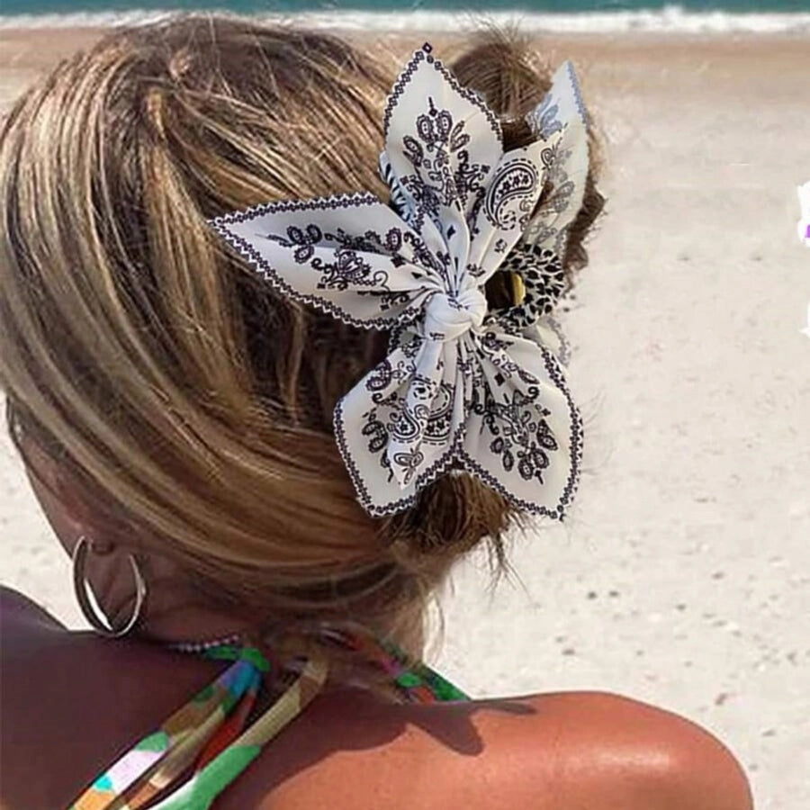 Women's Simple Style Bow Knot Cloth Hair Claws