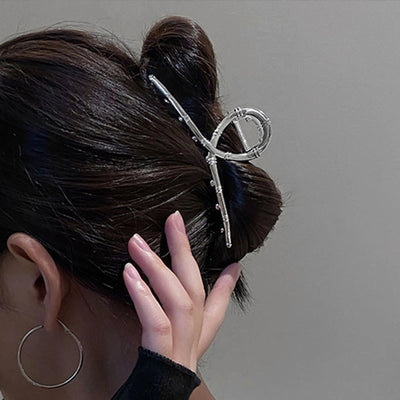 simple style geometric artificial pearl handmade hair claws 1 piece