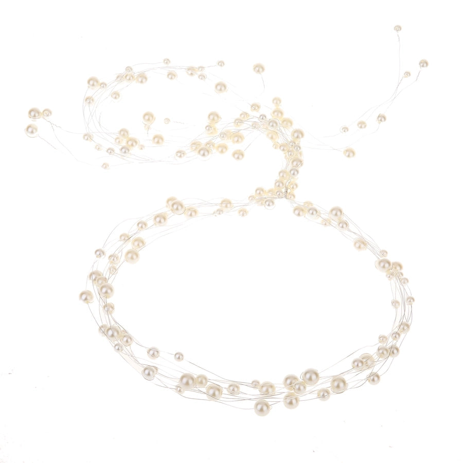 korean style pearl hand-beaded hairband wedding headwear