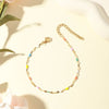 Jewelry Pastoral Simple Style Geometric 304 Stainless Steel Enamel Bracelets Anklet