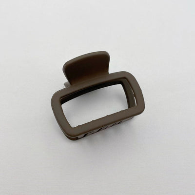 Simple square frosted rubber paint clip large small size back head high horsetail shark clip hair accessories hair clip