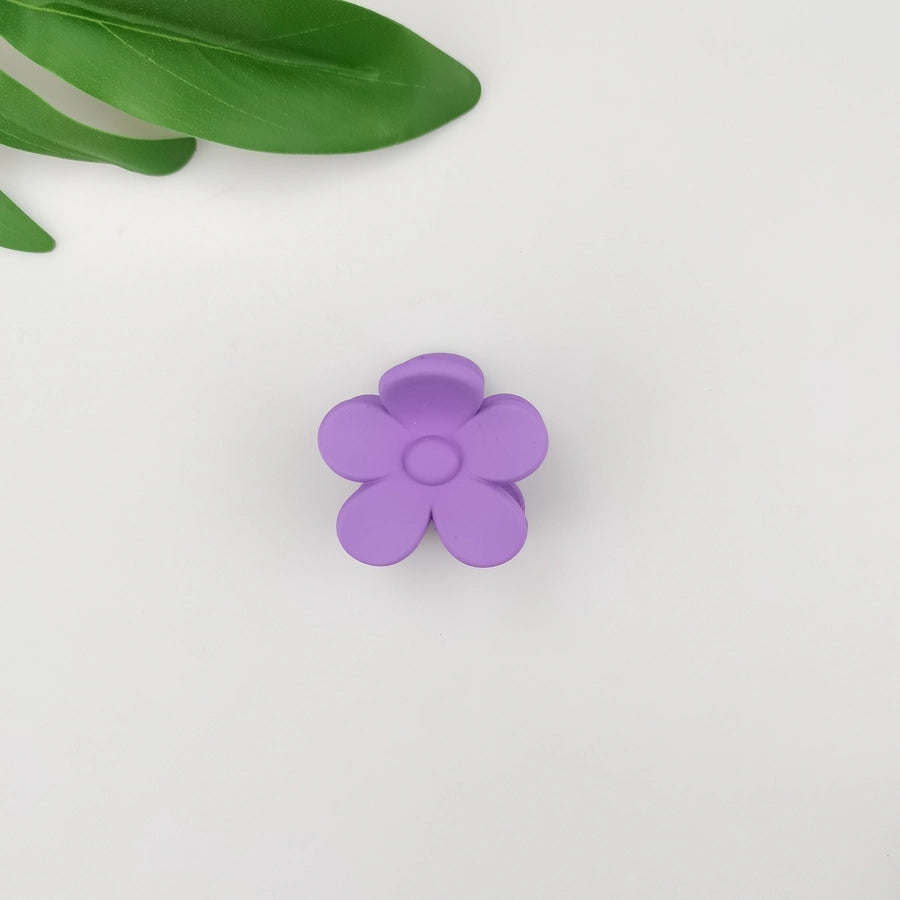 cute korean style flower plastic resin stoving varnish hair claws