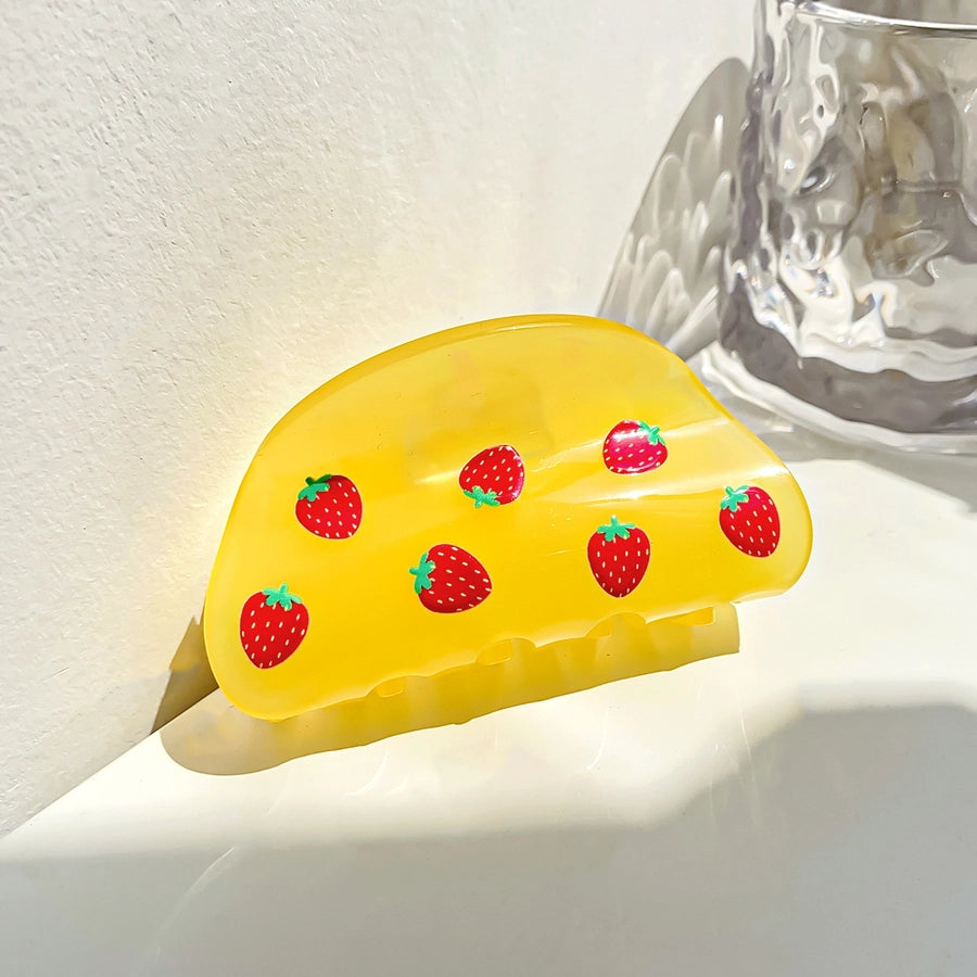 simple style fruit arylic handmade hair claws