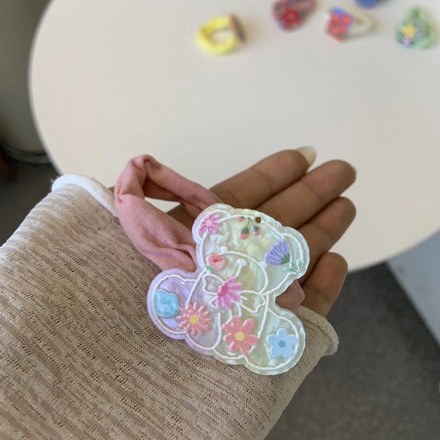 Women's Cartoon Style Flower Arylic Hair Tie