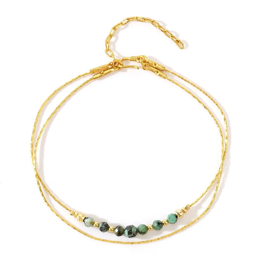 Semi-precious stone Copper Handmade Geometric Bracelets