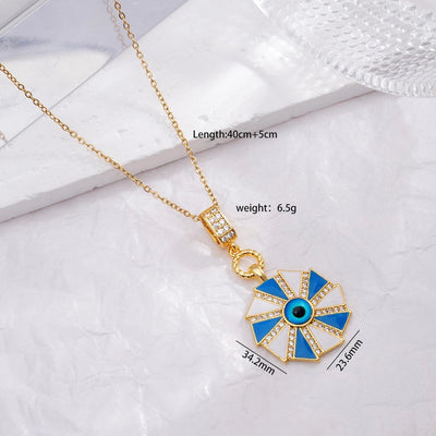 Jewelry Glam Lady Sexy Eye 304 Stainless Steel Copper Pendant Necklace