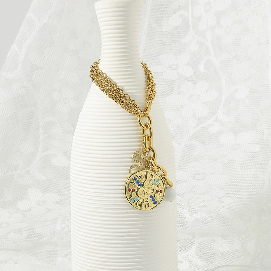 Casual Simple Style Round Snake 304 Stainless Steel 14K Gold Plated Bracelets In Bulk