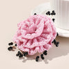 Women's Sweet Solid Color Flower Cloth Flowers Hair Clip