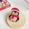Christmas Cute Women's Penguin Santa Claus Arylic Inlay Rhinestones Hair Claws