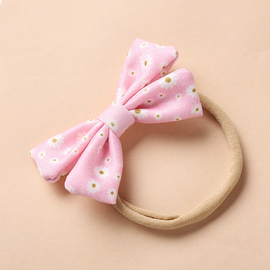 fashion bow floral nylon soft infant baby headband