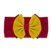 fashion children's solid color double-layer bowknot hairband