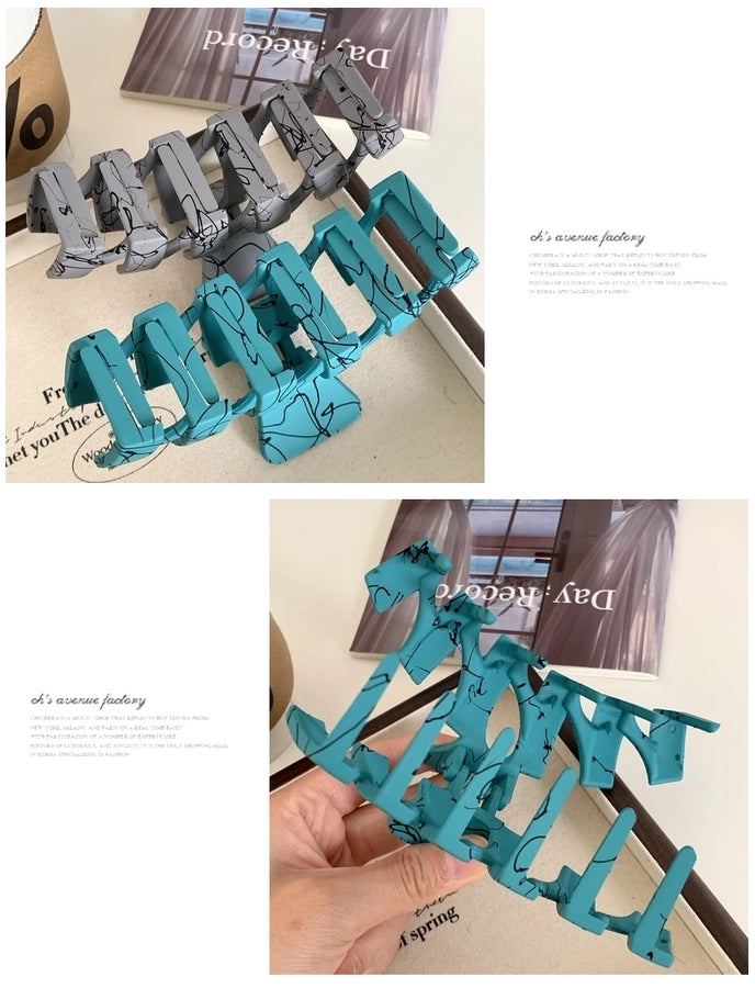 simple style artistic lines plastic hair claws