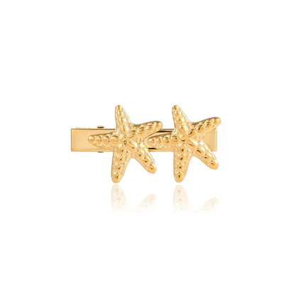 Women's Lady Starfish Heart Shape 304 Stainless Steel Plating Hair Clip
