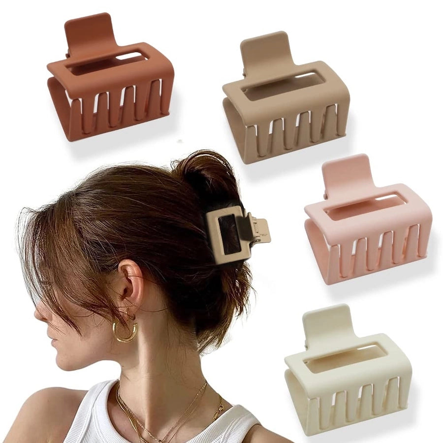 lady solid color plastic resin stoving varnish hair claws