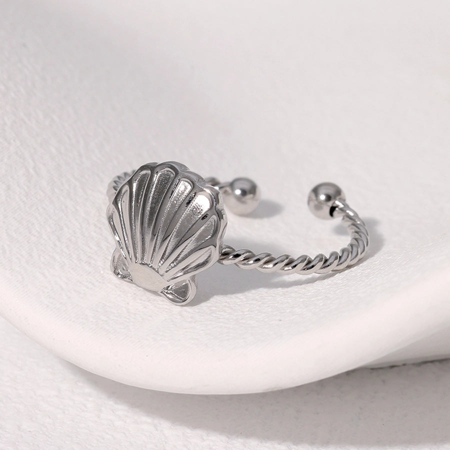 Jewelry Hawaiian Marine Style IG Style Shell 304 Stainless Steel 18K Gold Plated Stainless Steel Rings