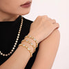 Elegant Luxurious Geometric 304 Stainless Steel 18K Gold Plated Zircon  Bracelets In Bulk