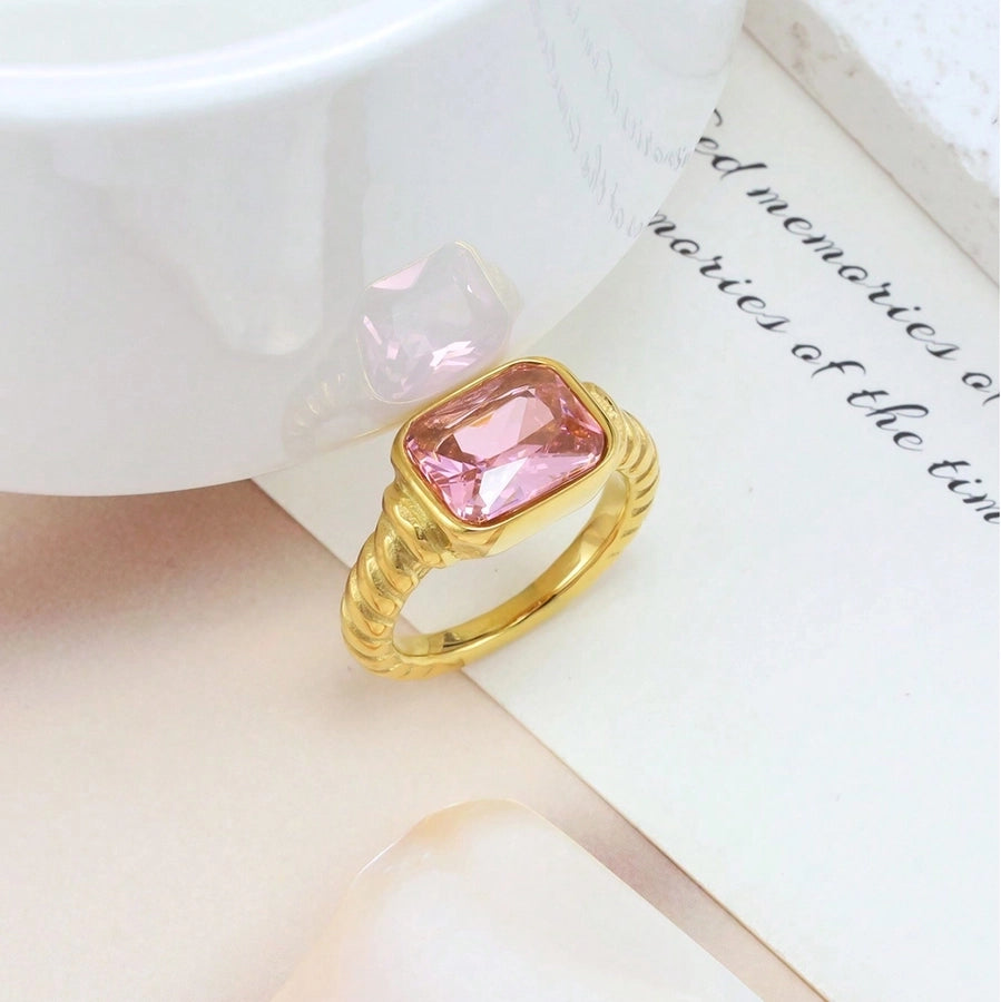 Jewelry Elegant Simple Style Classic Style Geometric Titanium Steel Rings