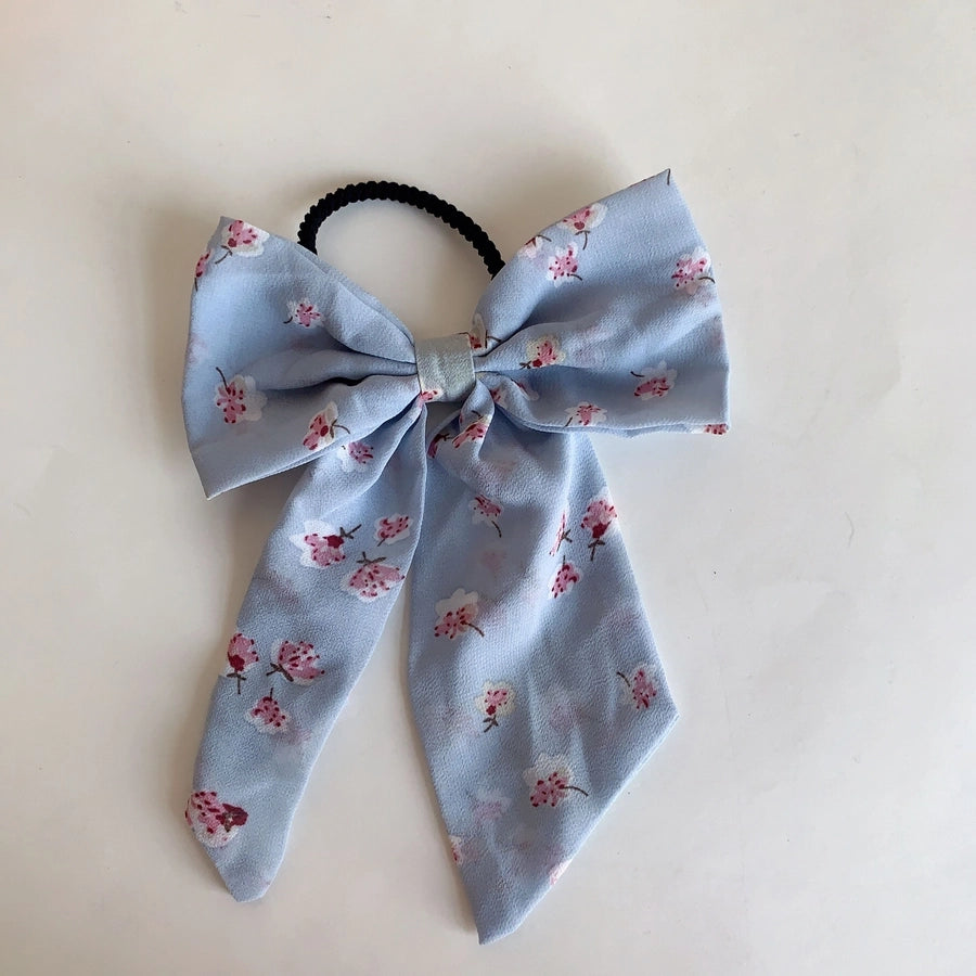 cute solid color cloth flannel hair tie