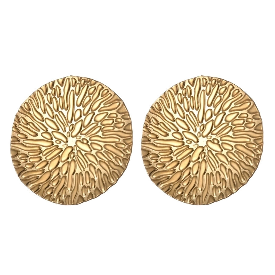 Jewelry Modern Style Classic Style Heart Shape Flower 304 Stainless Steel Plating Rings Earrings