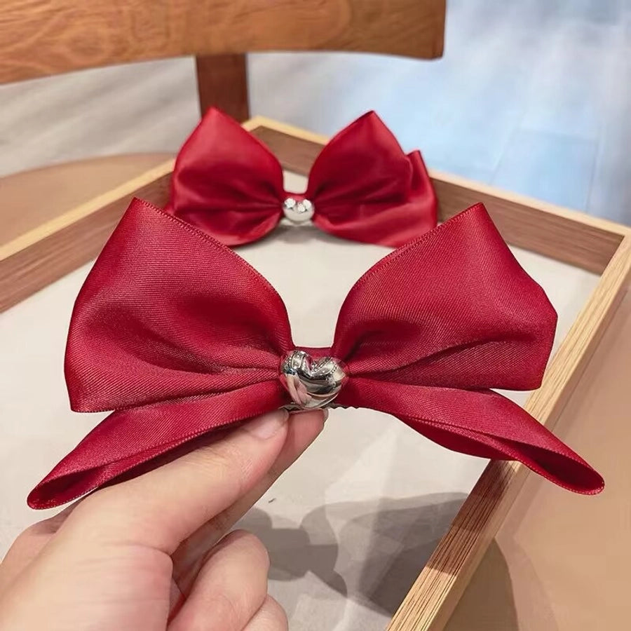 sweet bow knot cloth hair clip