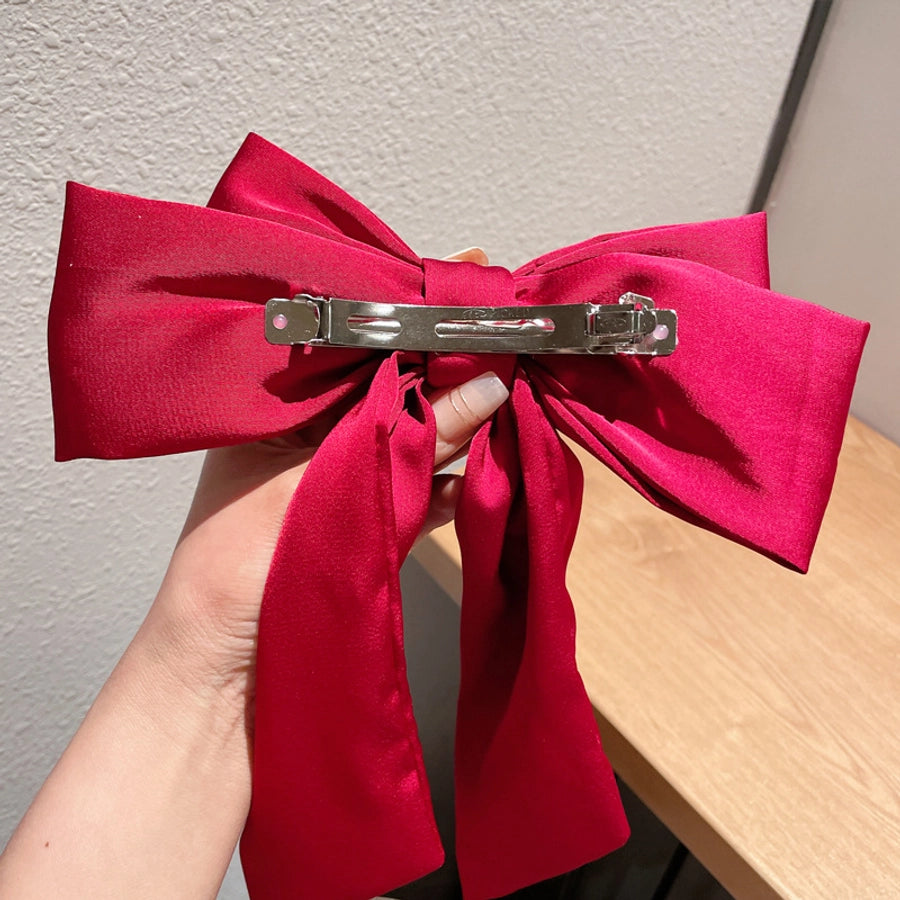 women's sweet simple style bow knot cloth hair clip