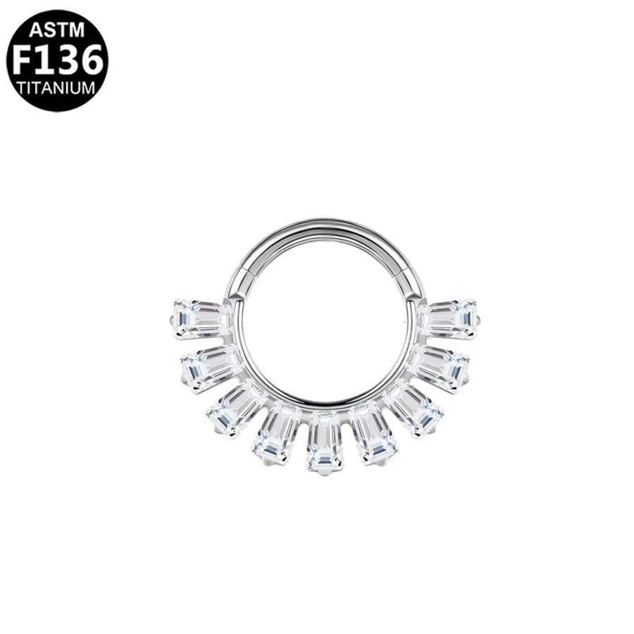 1 Piece Nose Rings & Studs Elegant Luxurious Simple Style Irregular Pure Titanium Titanium Alloy Zircon Ear Cartilage Rings & Studs Nose Rings & Studs