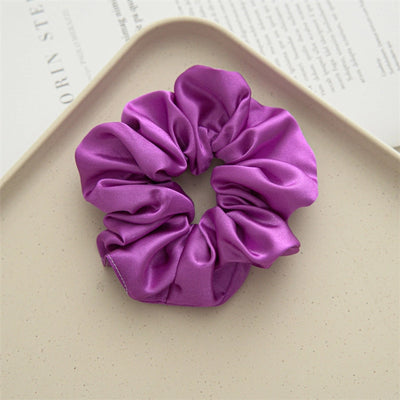 simple style commute solid color cloth handmade pleated hair tie