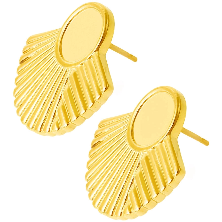 1 Pair Basic Simple Style Geometric Plating 304 Stainless Steel Ear Studs