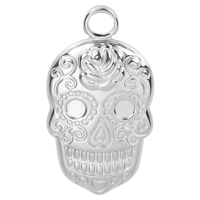 Jewelry Casual Hip-Hop Funny Skull 304 Stainless Steel 18K Gold Plated Plating Pendant Necklace