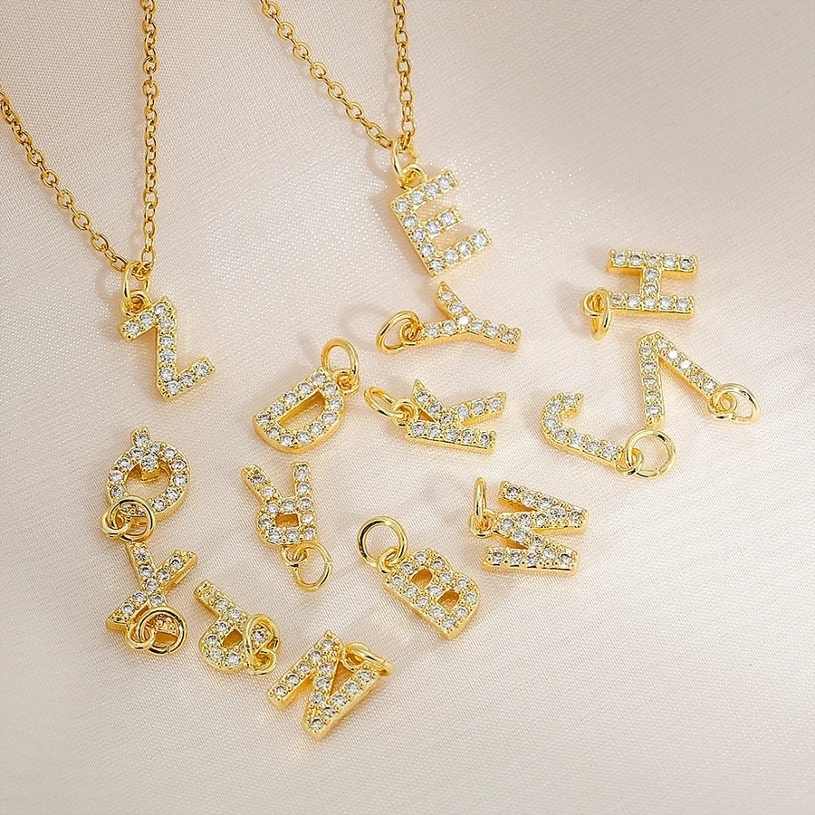 Jewelry Basic Retro Classic Style Letter 304 Stainless Steel Copper Pendant Necklace