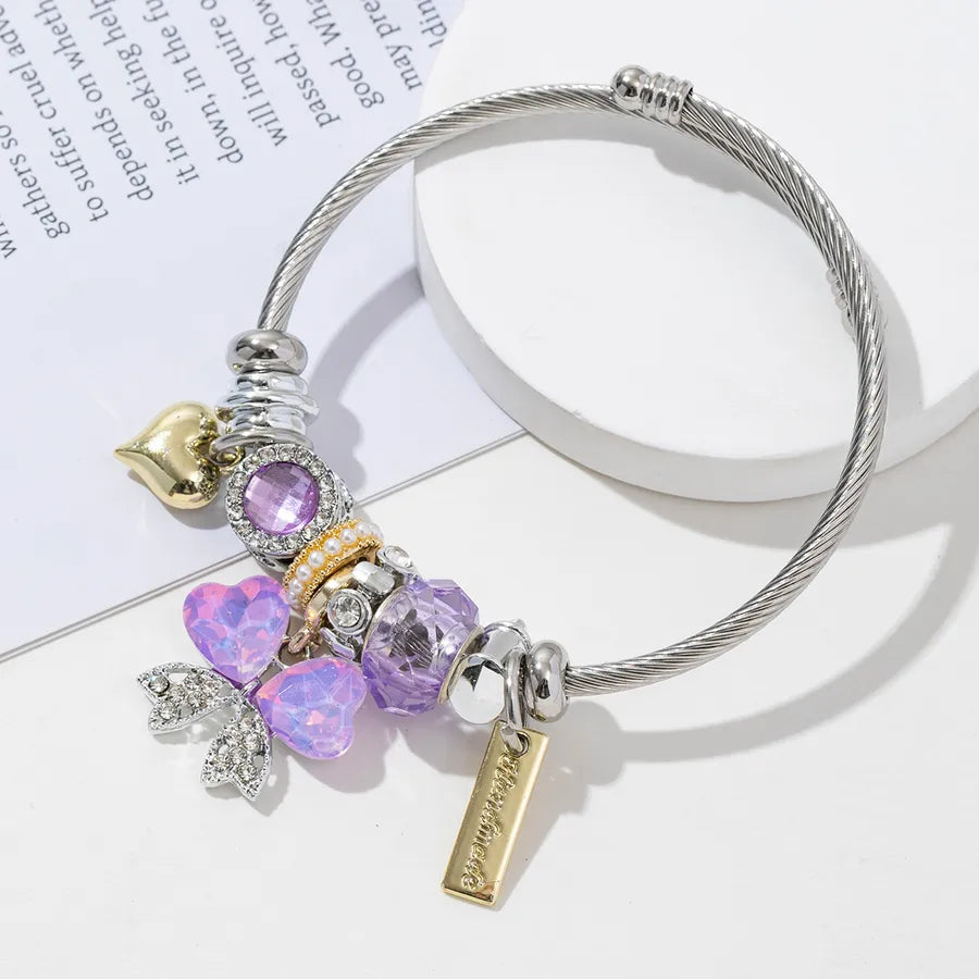 Elegant Butterfly 304 Stainless Steel Alloy Bangle In Bulk