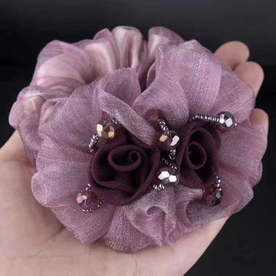 Clearance middle-aged mother's hair flower head rope 35 to 50 years old tie hair tie hair ball hair coil high elasticity