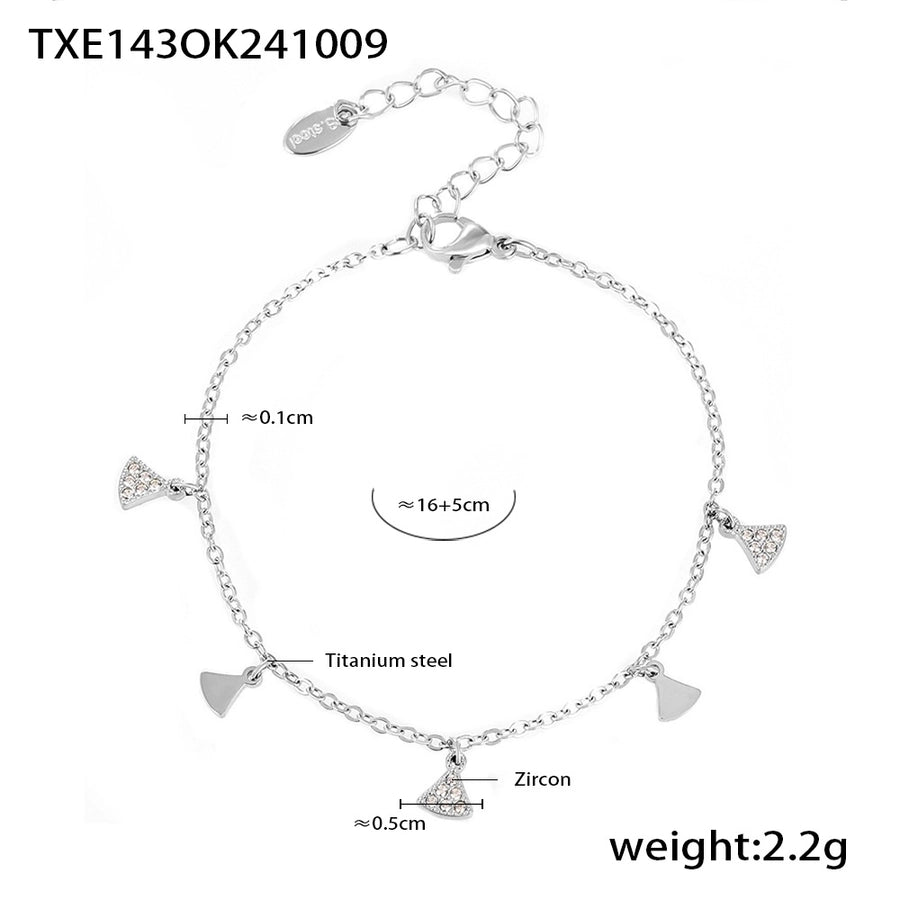 Jewelry Elegant Luxurious Vacation Geometric Titanium Steel 18K Gold Plated Jewelry Set